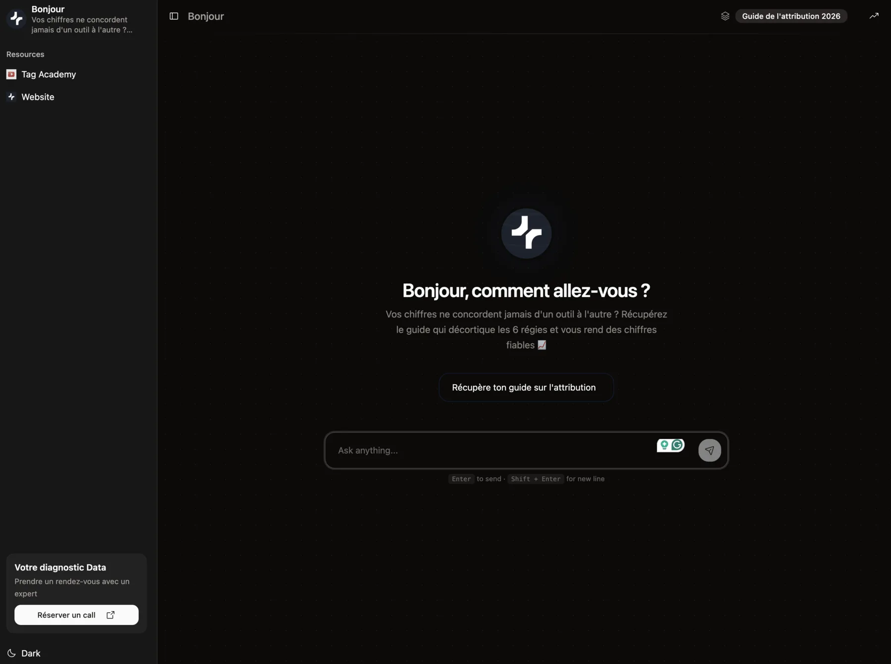 A deployed coach instance, branded and configured for one client
