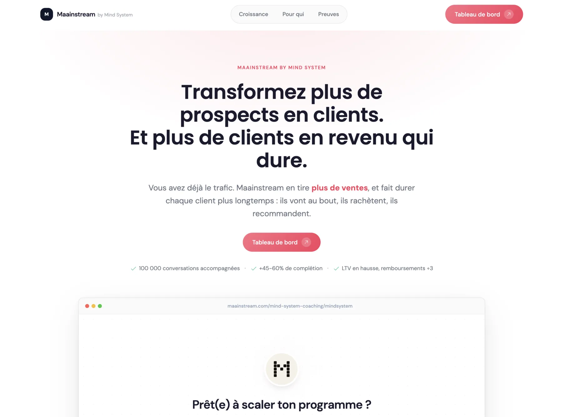 The Maainstream marketing site